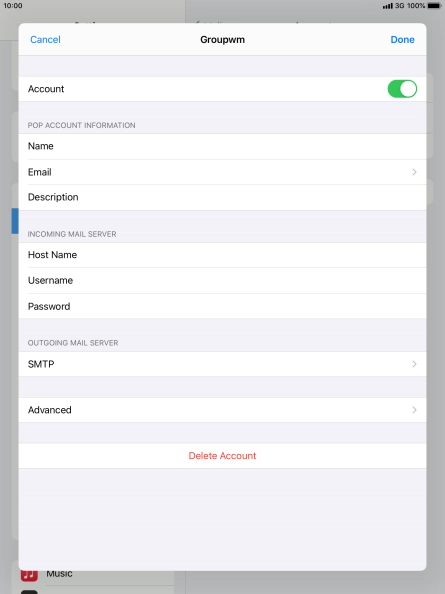 Press SMTP. Press SMTP.