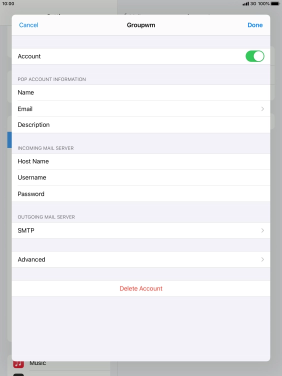 Press SMTP. Press SMTP.