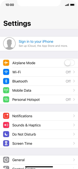 Press Sign in to your iPhone. Press Sign in to your iPhone.