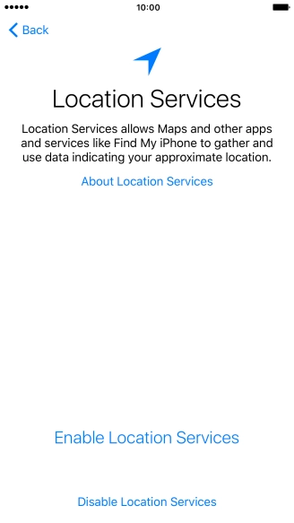 Press Enable Location Services to turn on the function. Press Enable Location Services to turn on the function.