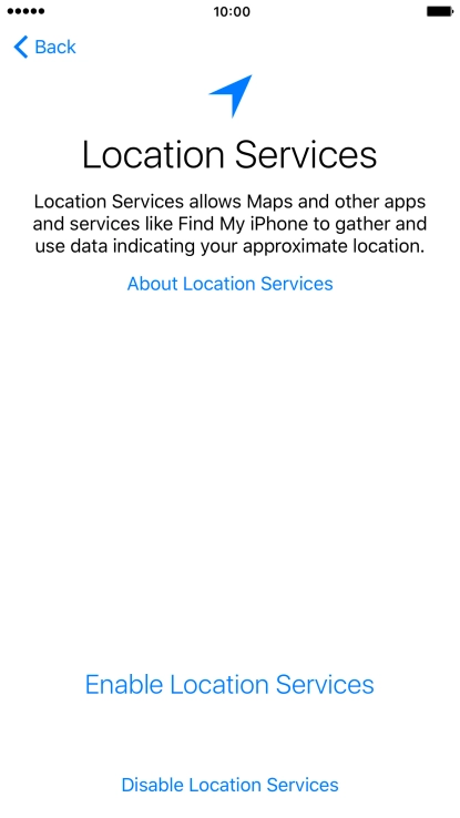 Press Enable Location Services to turn on the function. Press Enable Location Services to turn on the function.