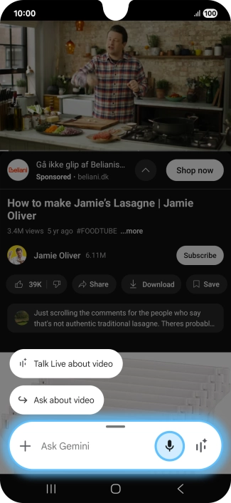 Press Ask about video. Press Ask about video.