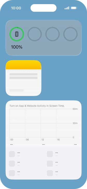Press and hold the required Widget Stack. Press and hold the required Widget Stack.