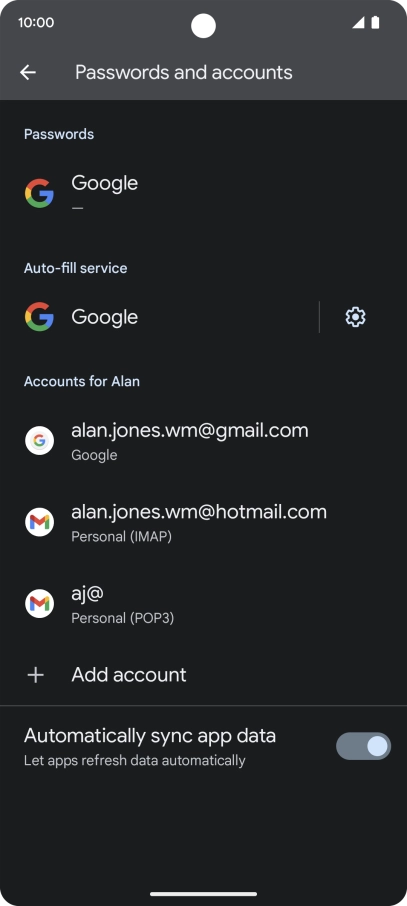 Press the indicator next to Press the indicator next to