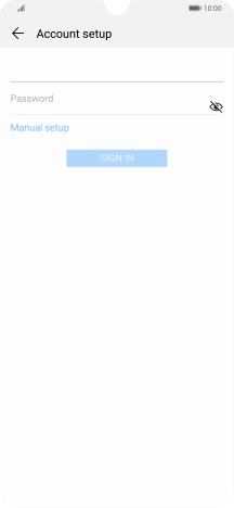 Press Password and key in the password for your email account. Press Password and key in the password for your email account.