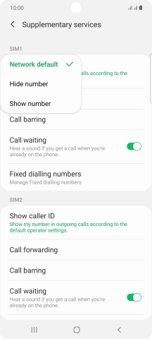 Press Show number to turn on caller identification. Press Show number to turn on caller identification.