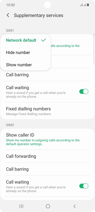 Press Show number to turn on caller identification. Press Show number to turn on caller identification.