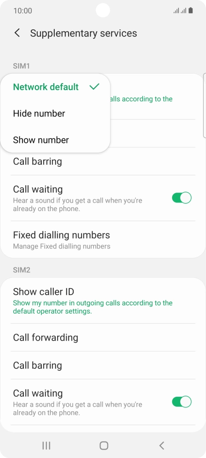 Press Show number to turn on caller identification. Press Show number to turn on caller identification.