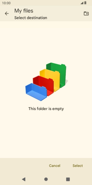 To create a new folder, press the new folder icon and follow the instructions on the screen to create a new folder. To create a new folder, press the new folder icon and follow the instructions on the screen to create a new folder.