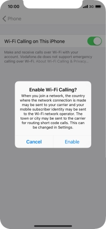 If you turn on the function, press Enable. If you turn on the function, press Enable.