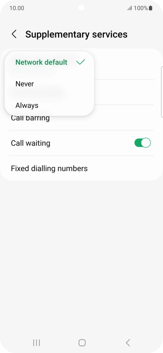 Press Always to turn on caller identification. Press Always to turn on caller identification.