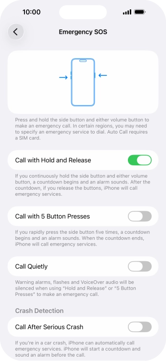 Press the indicator next to Press the indicator next to