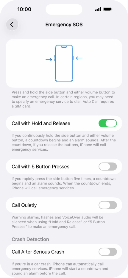 Press the indicator next to Press the indicator next to