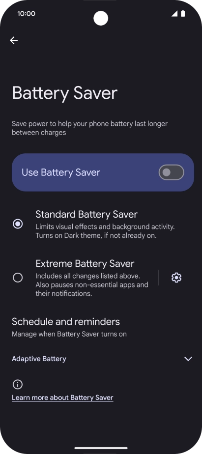 Press the required settings to turn them on or off. Press the required settings to turn them on or off.