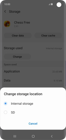 Press the name of the memory card. Press the name of the memory card.