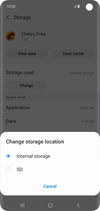 Press the name of the memory card. Press the name of the memory card.
