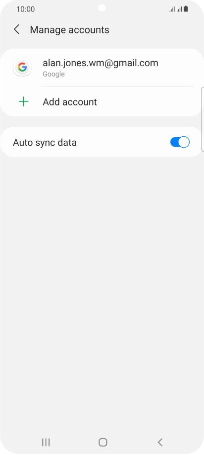 Press Add account. Press Add account.