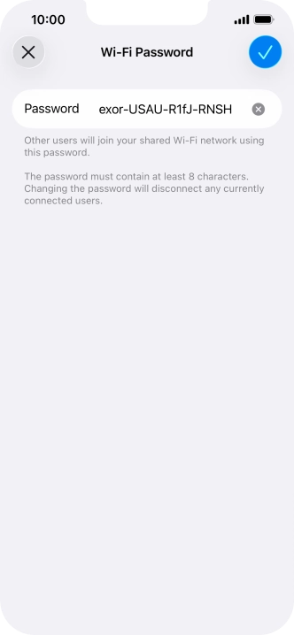 Press the confirm icon. Press the confirm icon.