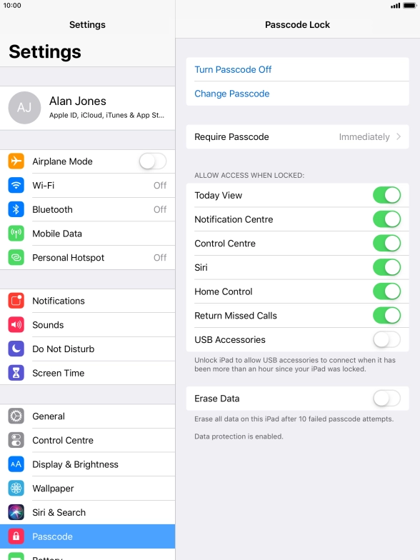 Press the indicator next to Press the indicator next to