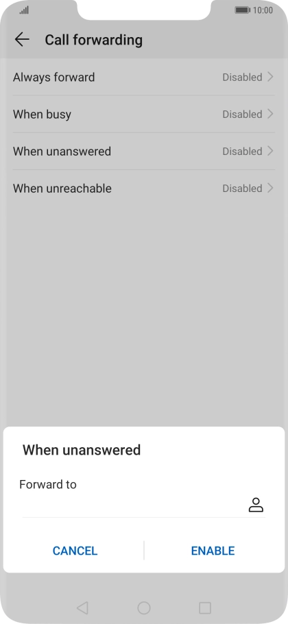 Key in +61414121121 and press ENABLE. Key in +61414121121 and press ENABLE.