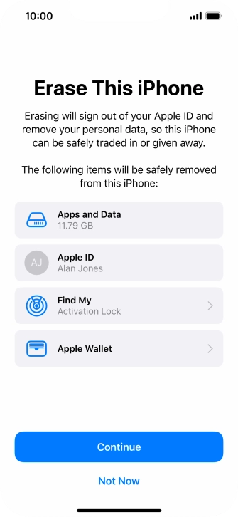Press Continue. Press Continue.