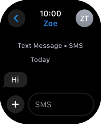 Press SMS. Press SMS.
