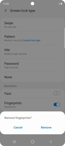 Press Remove. Press Remove.