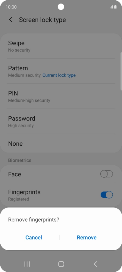Press Remove. Press Remove.