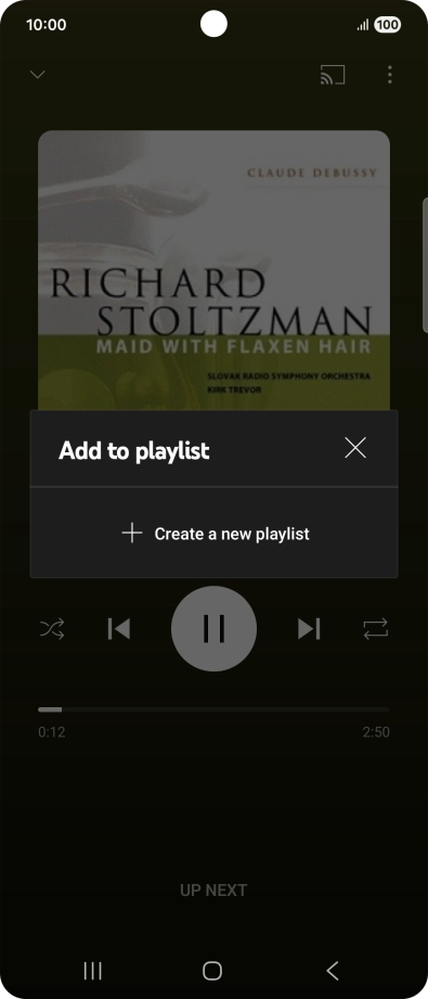 Press Create a new playlist. Press Create a new playlist.