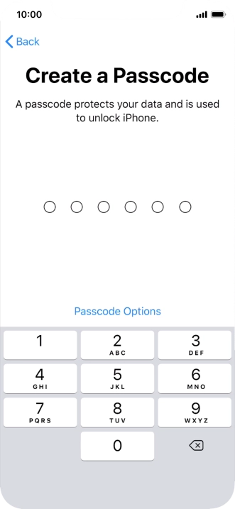 Press Passcode Options. Press Passcode Options.