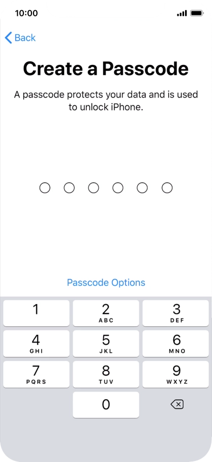 Press Passcode Options. Press Passcode Options.