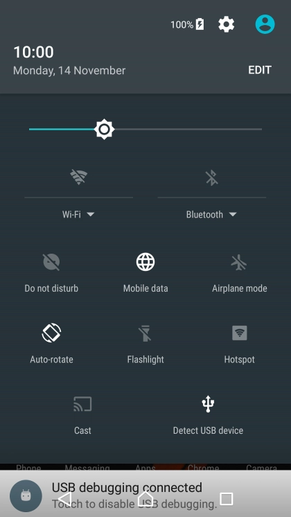 Press the settings icon. Press the settings icon.