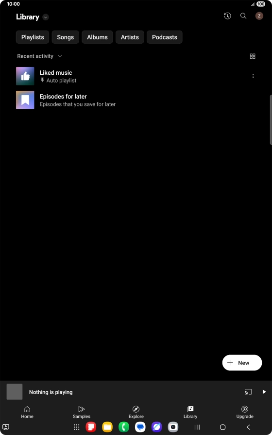 Press the drop down list. Press the drop down list.