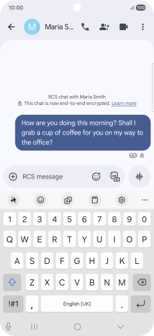 Start a conversation and press the AI icon. Start a conversation and press the AI icon.
