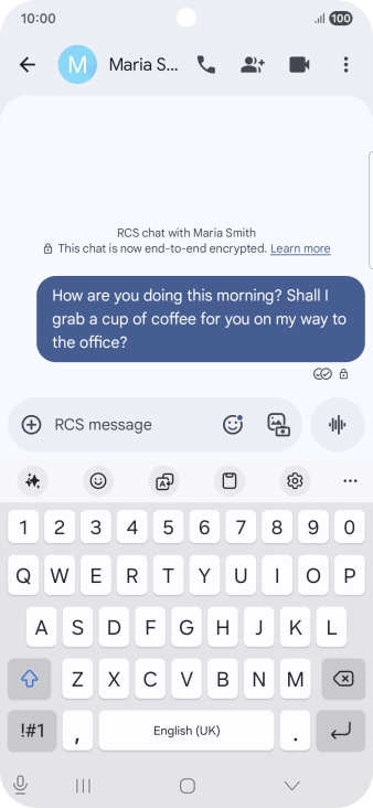 Start a conversation and press the AI icon. Start a conversation and press the AI icon.