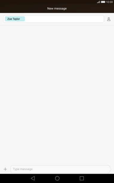 Press the text input field and write the text for your picture message. Press the text input field and write the text for your picture message.