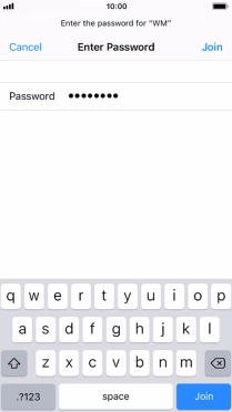 Key in the password for the Wi-Fi network and press Join. Key in the password for the Wi-Fi network and press Join.