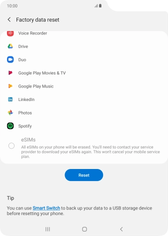Press Reset. Press Reset.