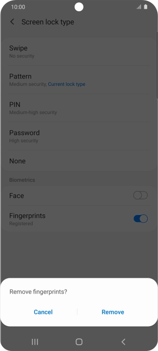 Press Remove. Press Remove.