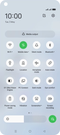 Press the settings icon. Press the settings icon.