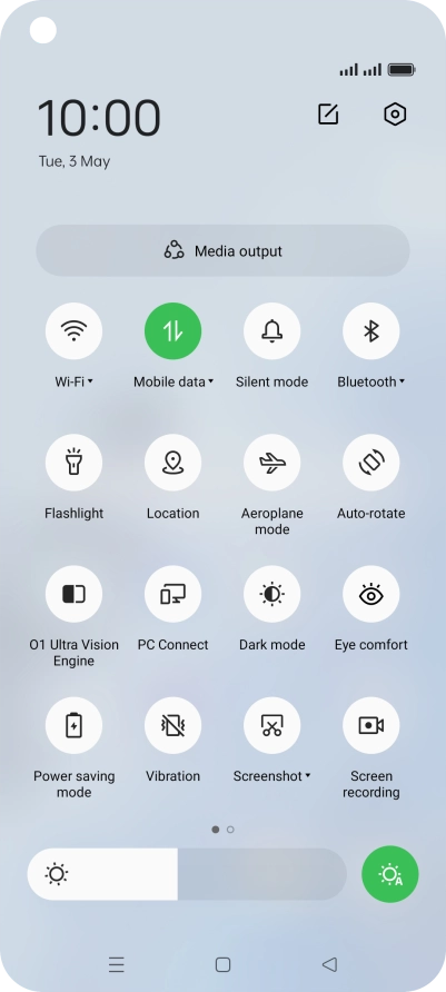 Press the settings icon. Press the settings icon.