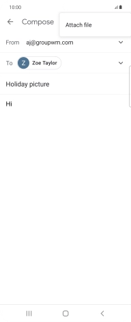 Press Attach file and go to the required folder. Press Attach file and go to the required folder.