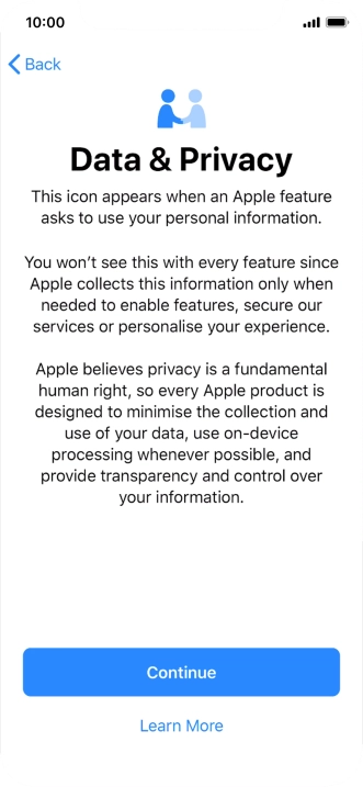 Press Continue. Press Continue.