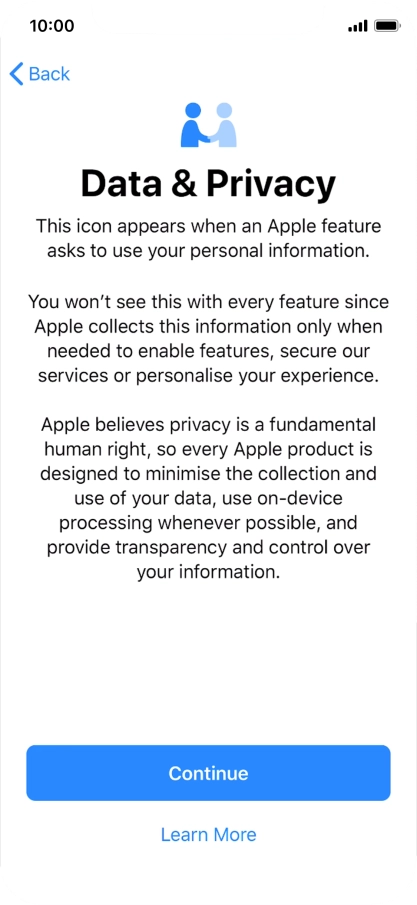 Press Continue. Press Continue.