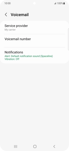 Press Voicemail number. Press Voicemail number.