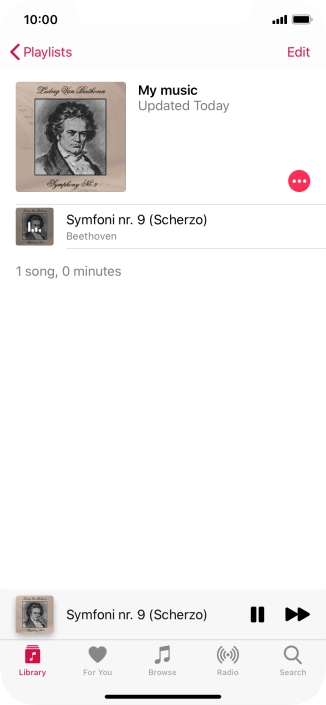 Press the song title. Press the song title.