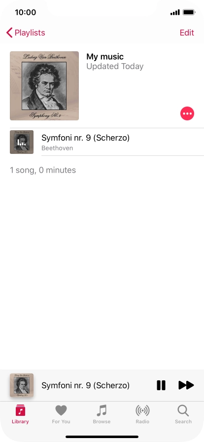 Press the song title. Press the song title.