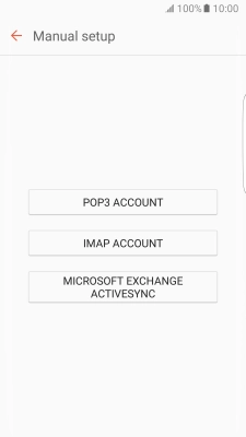 Press POP3 ACCOUNT. Press POP3 ACCOUNT.