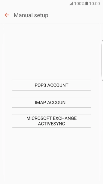 Press POP3 ACCOUNT. Press POP3 ACCOUNT.