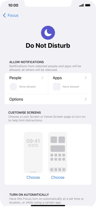 Press People and follow the instructions on the screen to select which contacts you would like to receive calls and notifications from when Do Not Disturb is turned on. Press People and follow the instructions on the screen to select which contacts you would like to receive calls and notifications from when Do Not Disturb is turned on.